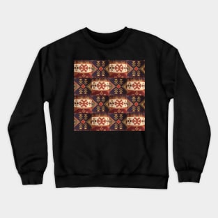 Armenian Traditional Woven Folk Art Fabric Crewneck Sweatshirt